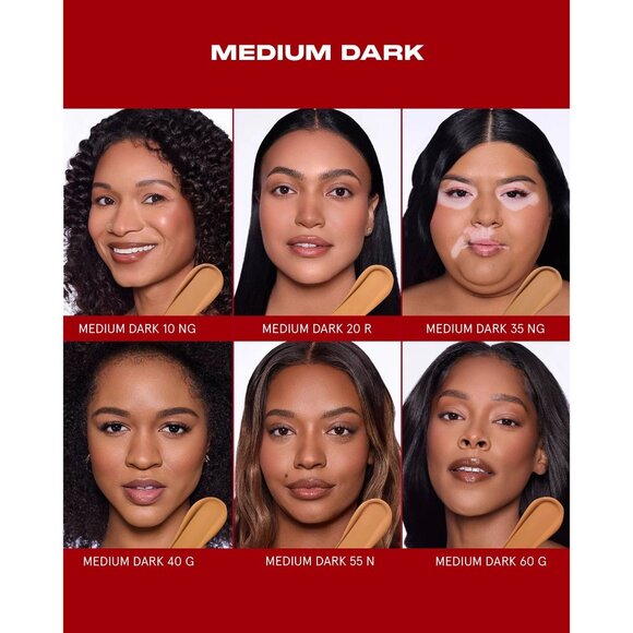 ONE/SIZE Patrick Starrr Turn up the Base Waterproof Foundation Medium Dark 35NEW - Picture 4 of 9